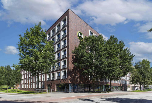 Außenansicht des B&B Hotel Hamburg City Ost